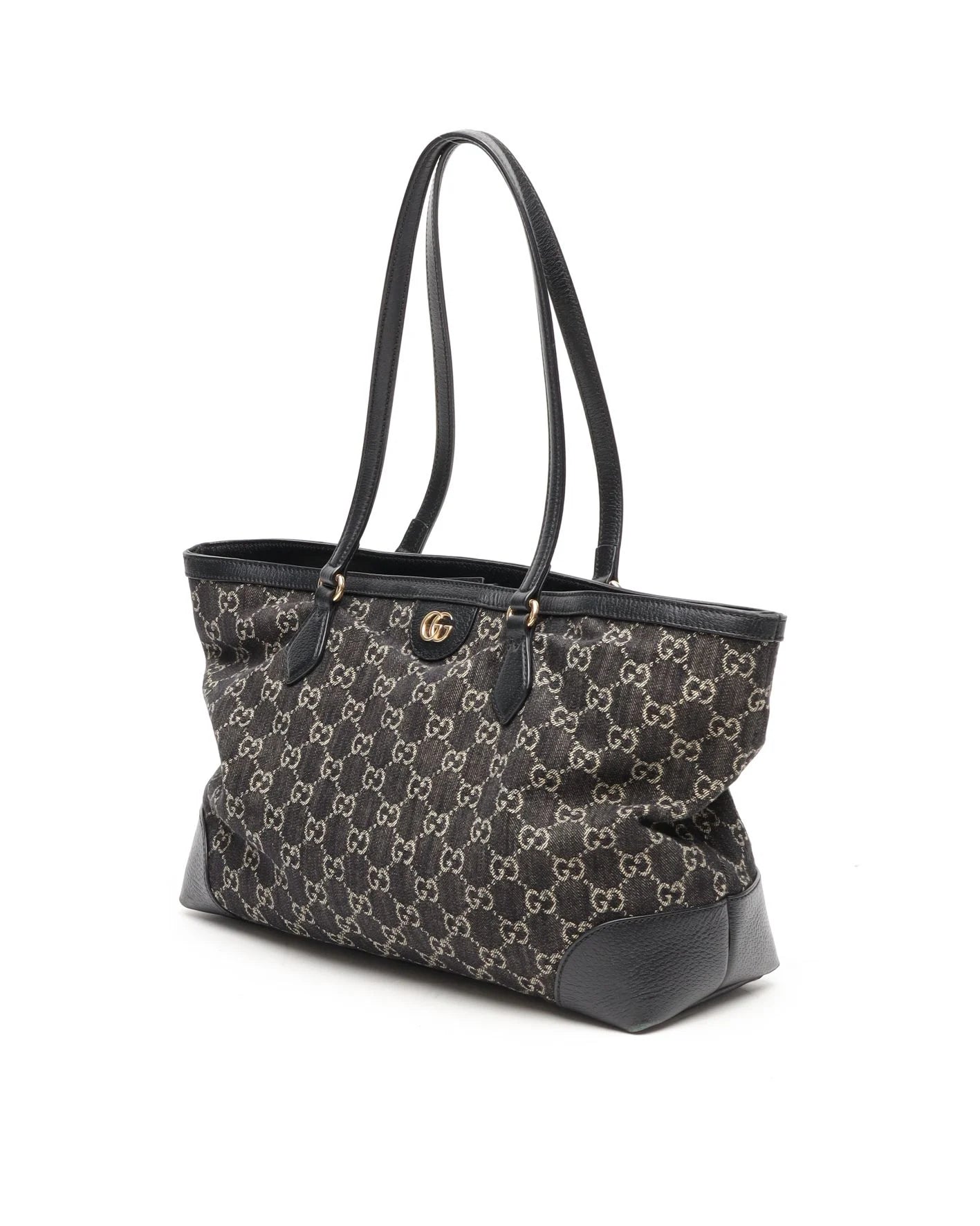 GUCCI GG Jacquard Denim Ophidia Shopping Tote