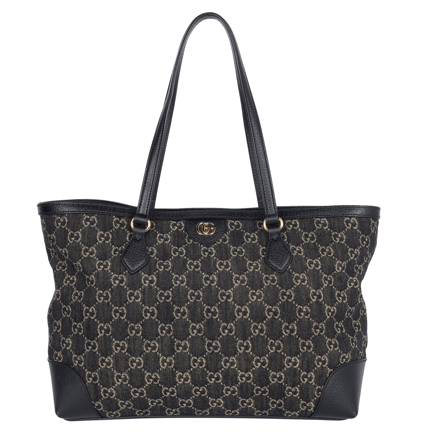 GUCCI GG Jacquard Denim Ophidia Shopping Tote