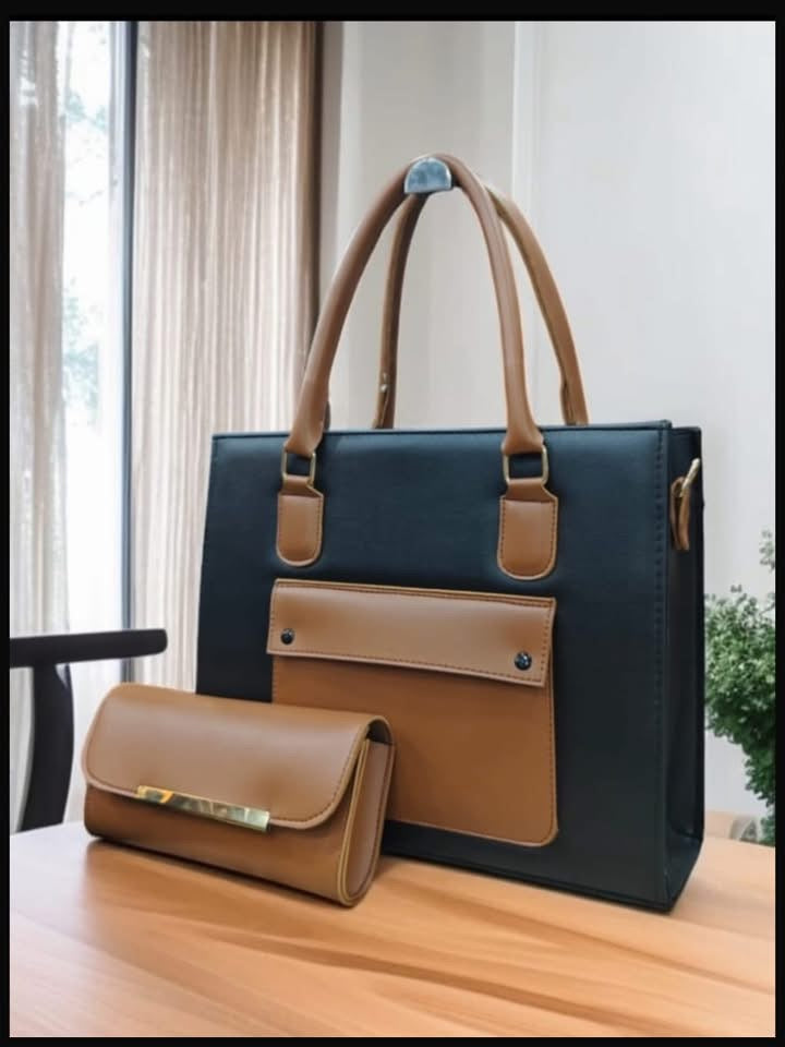 Signature Red and Black 2-Pc Tote Bag