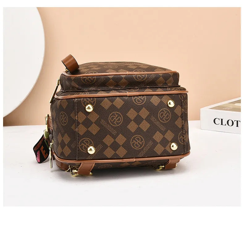 Brand Luxury Backpacks Soft Leather Waterproof Bagpack Preppy Style Young Student Bags Multifunction Mochilas Feminina Sac A Dos