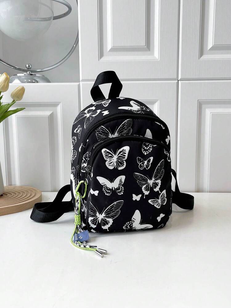 Title: 🦋 Cute Butterfly Print Mini Backpack for Girls &amp; Women