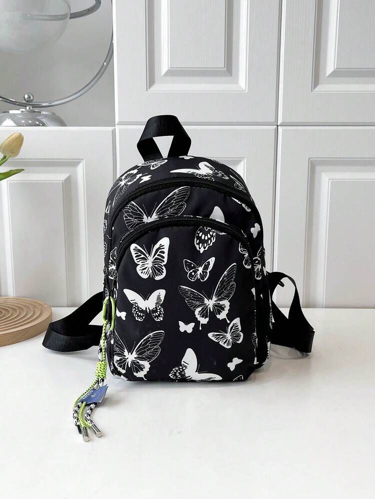 Title: 🦋 Cute Butterfly Print Mini Backpack for Girls &amp; Women
