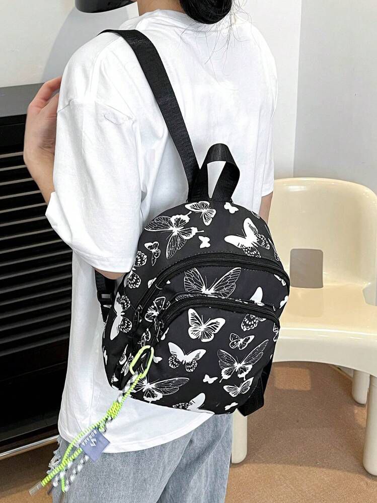 Title: 🦋 Cute Butterfly Print Mini Backpack for Girls &amp; Women