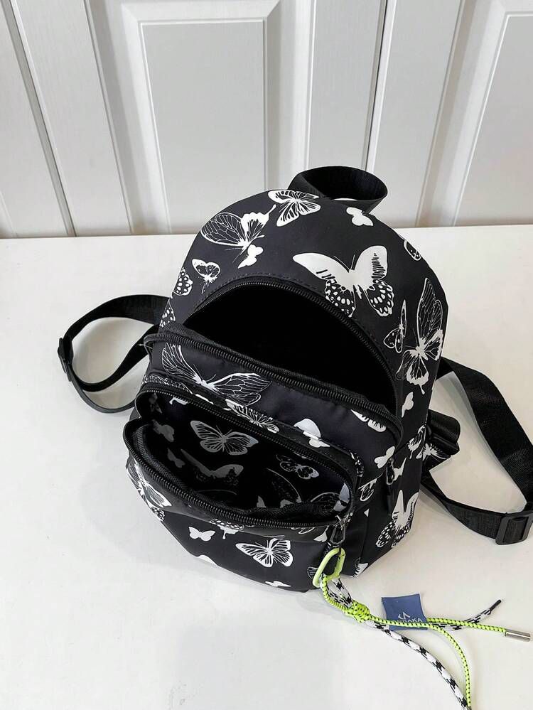 Title: 🦋 Cute Butterfly Print Mini Backpack for Girls &amp; Women