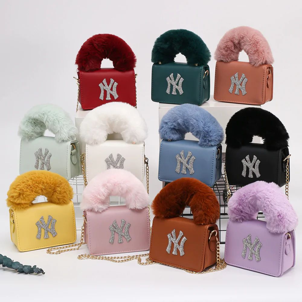 ❤️ Luxury  Fur Handle Mini Crossbody Bag for Girls &amp; Women